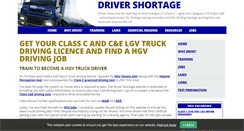 Desktop Screenshot of drivershortage.co.uk