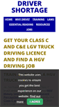 Mobile Screenshot of drivershortage.co.uk